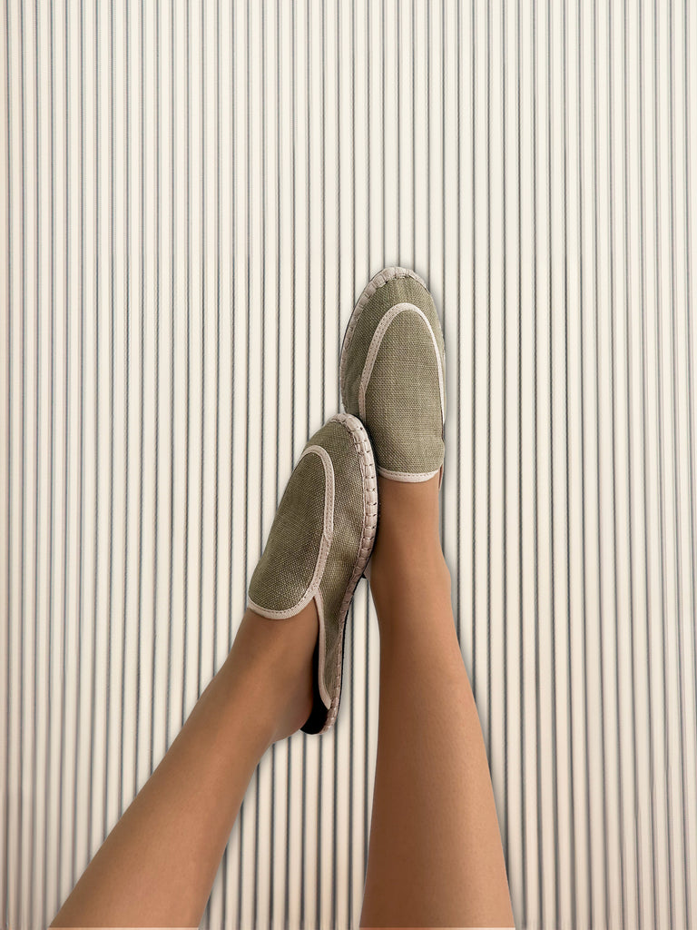 Bruna Linen Olive Green