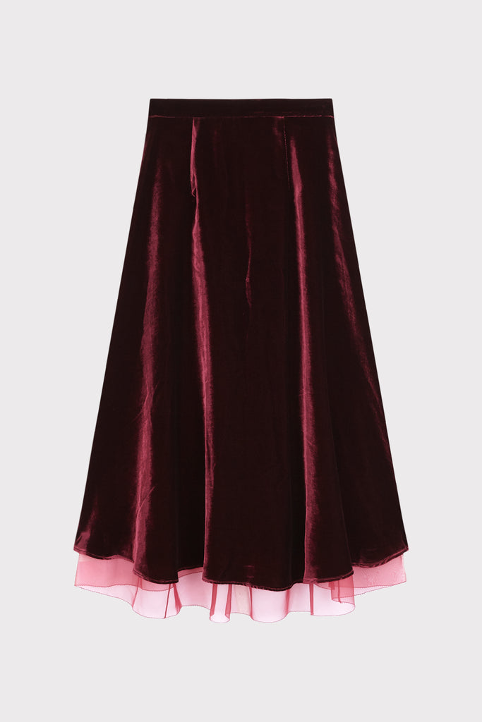 Wicked Wave Wine Skirt