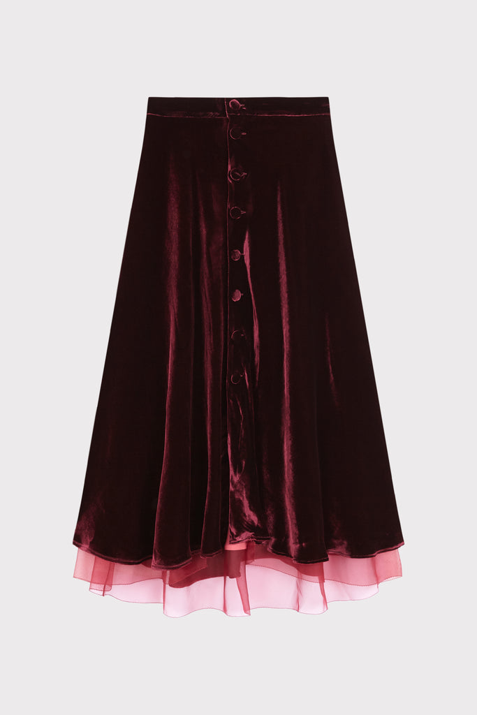 Wicked Wave Wine Skirt