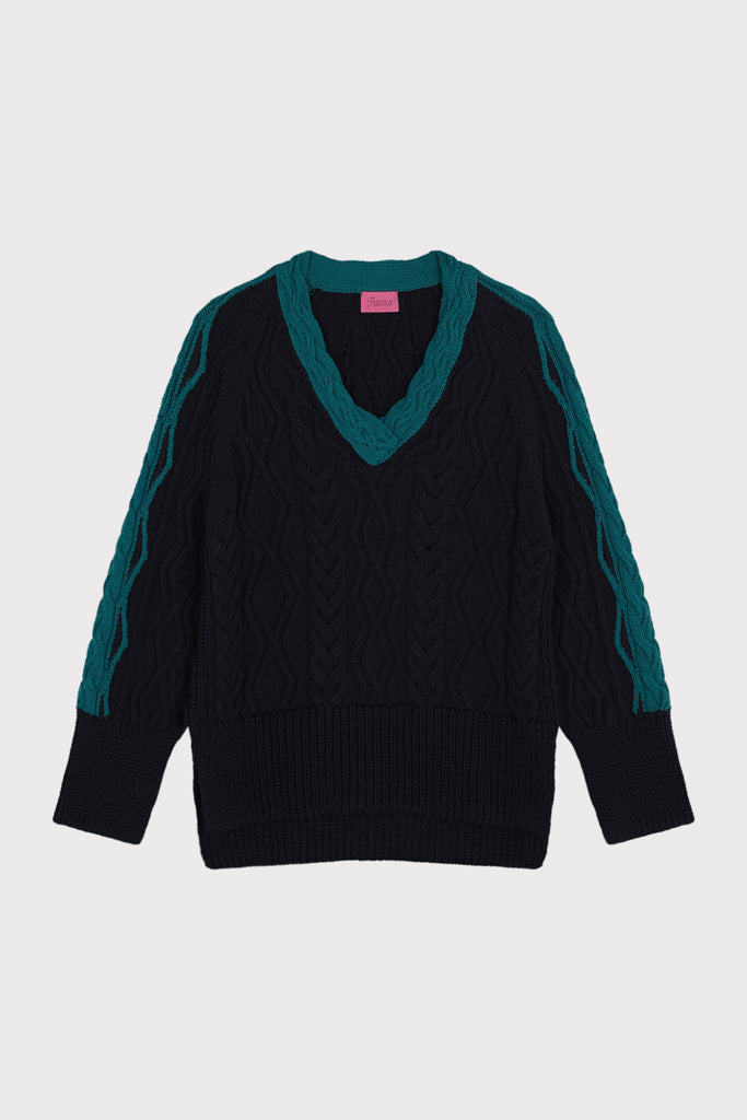 Emerald Braid Navy Jumper