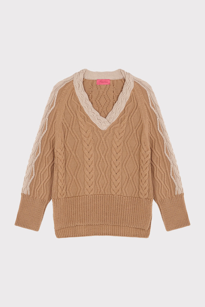 Emerald Braid Beige Jumper