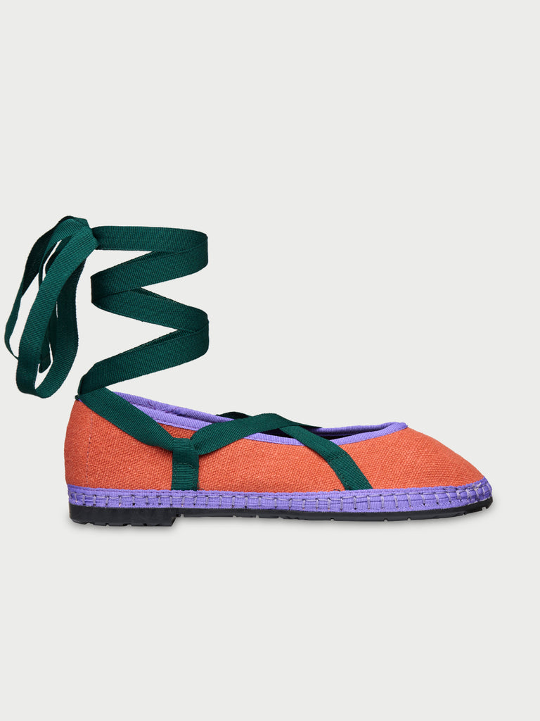 Ribbon Linen Teja & Green