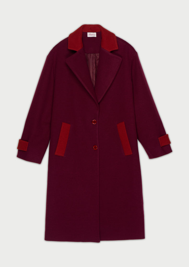 The duchess coat burgundy