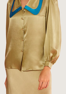 Baseball Olive Green Blouse