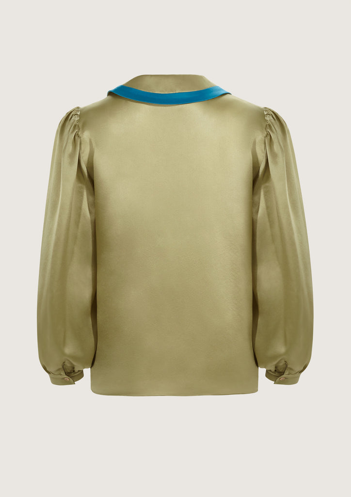 Baseball Olive Green Blouse