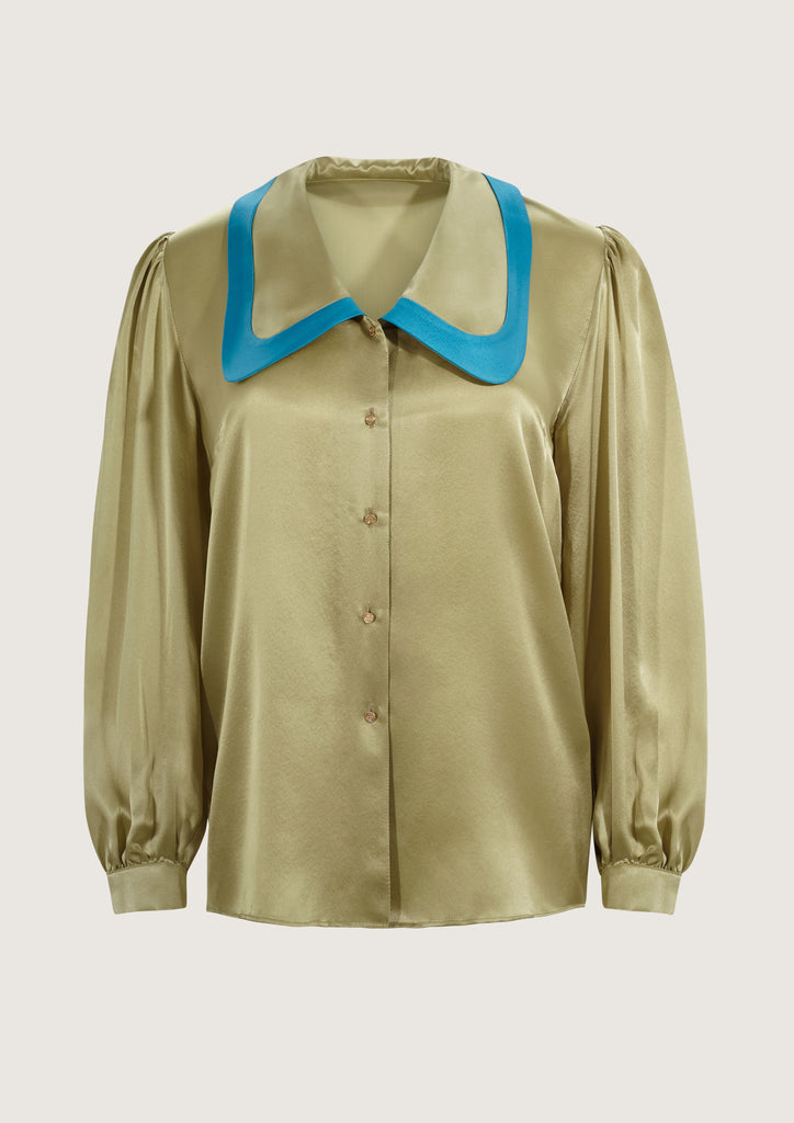 Baseball Olive Green Blouse
