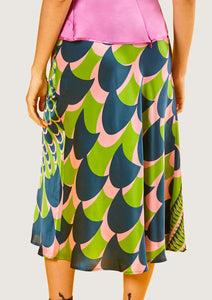 Jean Roller Green Skirt