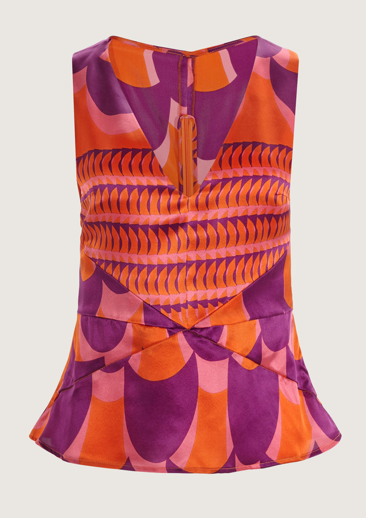 Jean Roller Orange Top